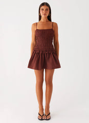 Jaxi Mini Dress - Chocolate
