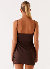 Piper Mini Dress - Chocolate