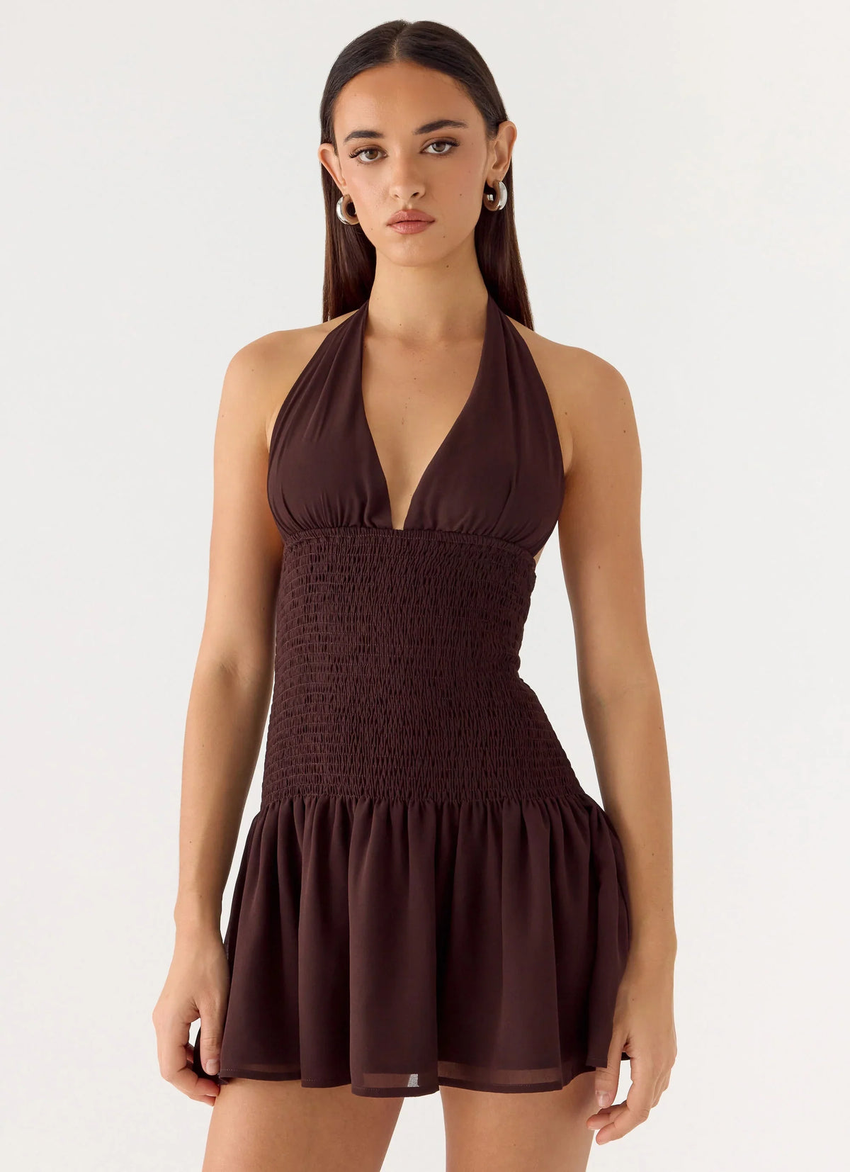 Holden Mini Dress - Chocolate