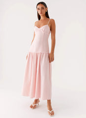 Found You Midi Dress - Pink