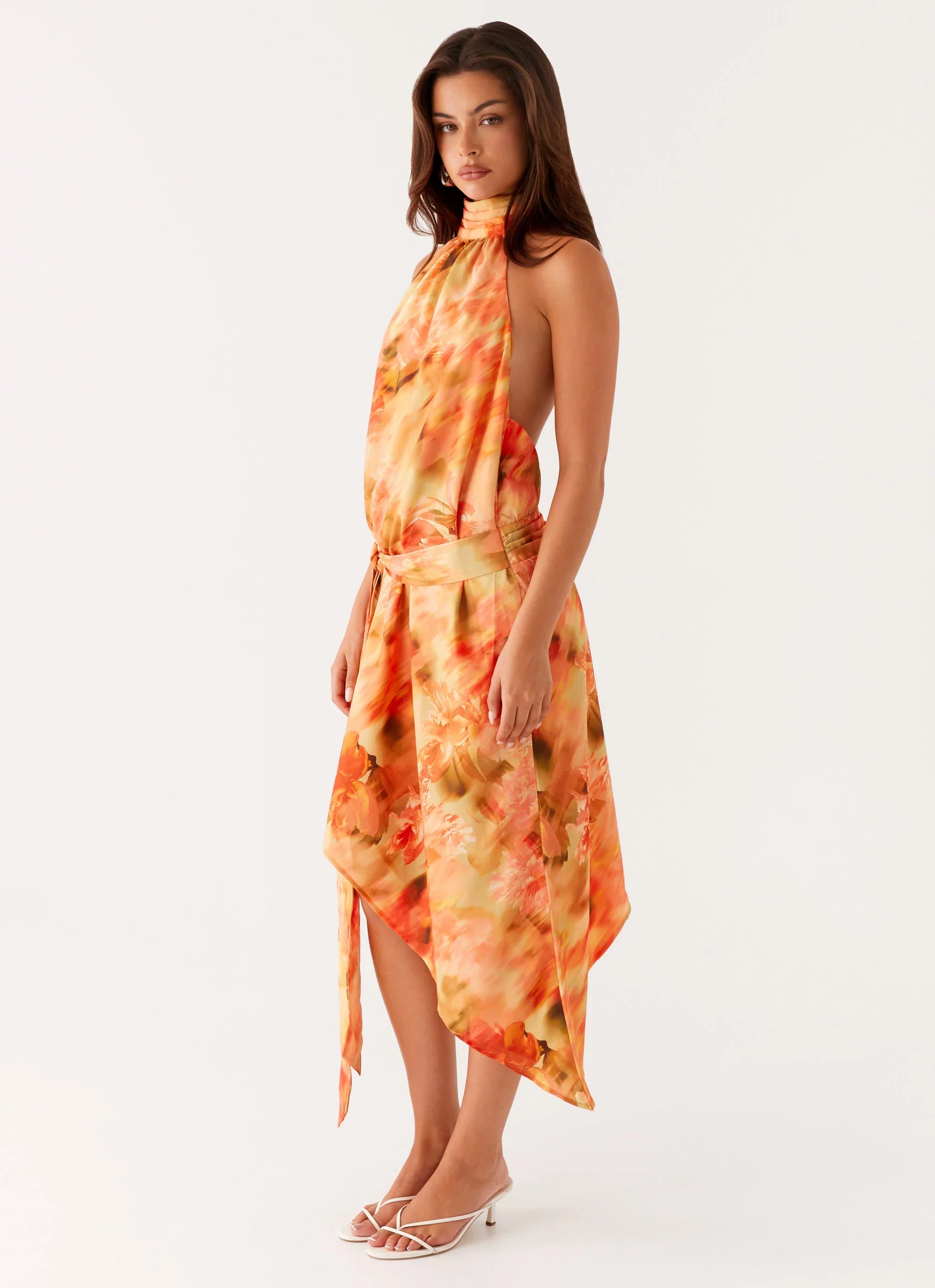 Lou Midi Dress - Sunset Floral