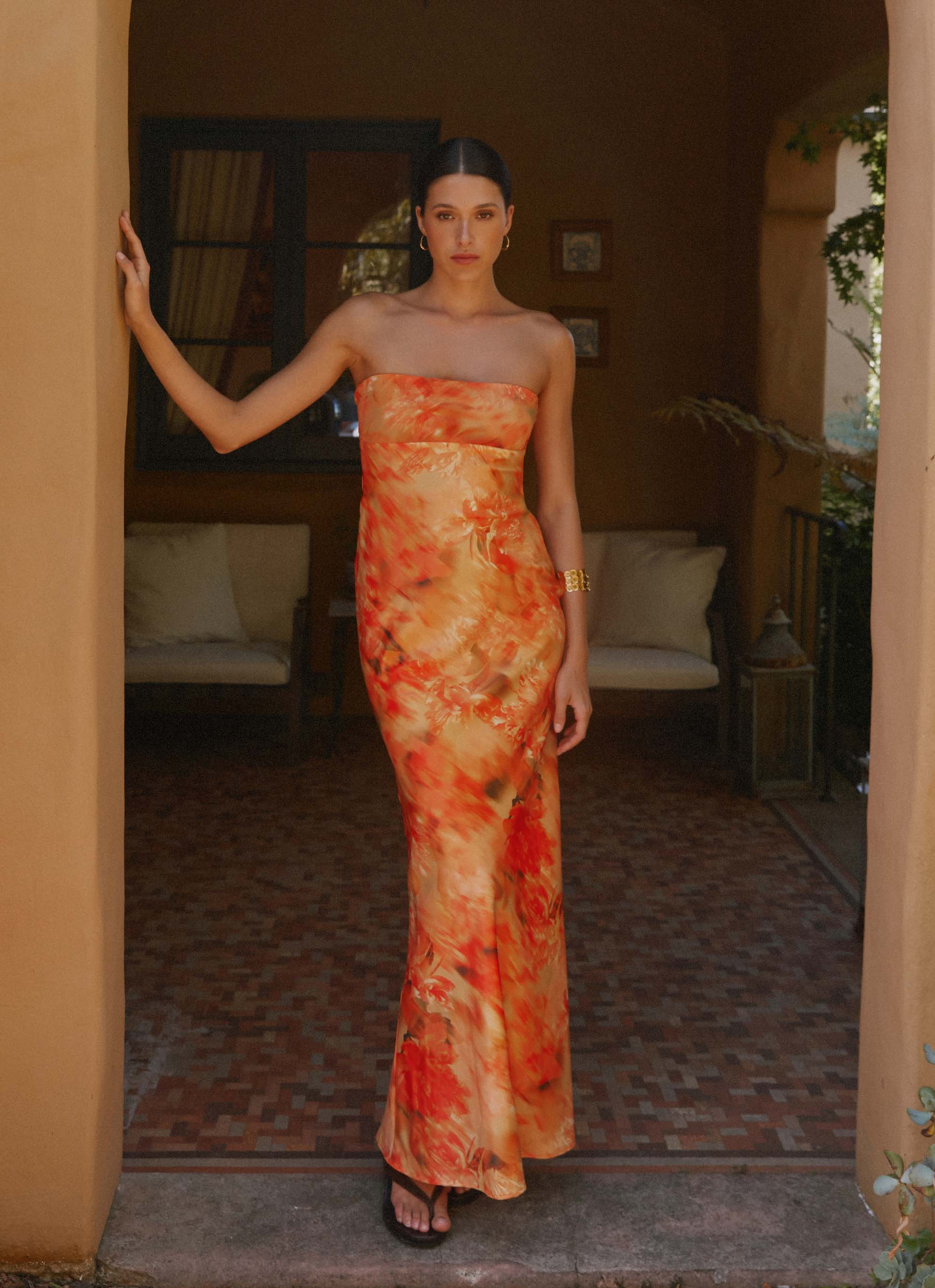 Carmen Maxi Dress - Sunset Floral