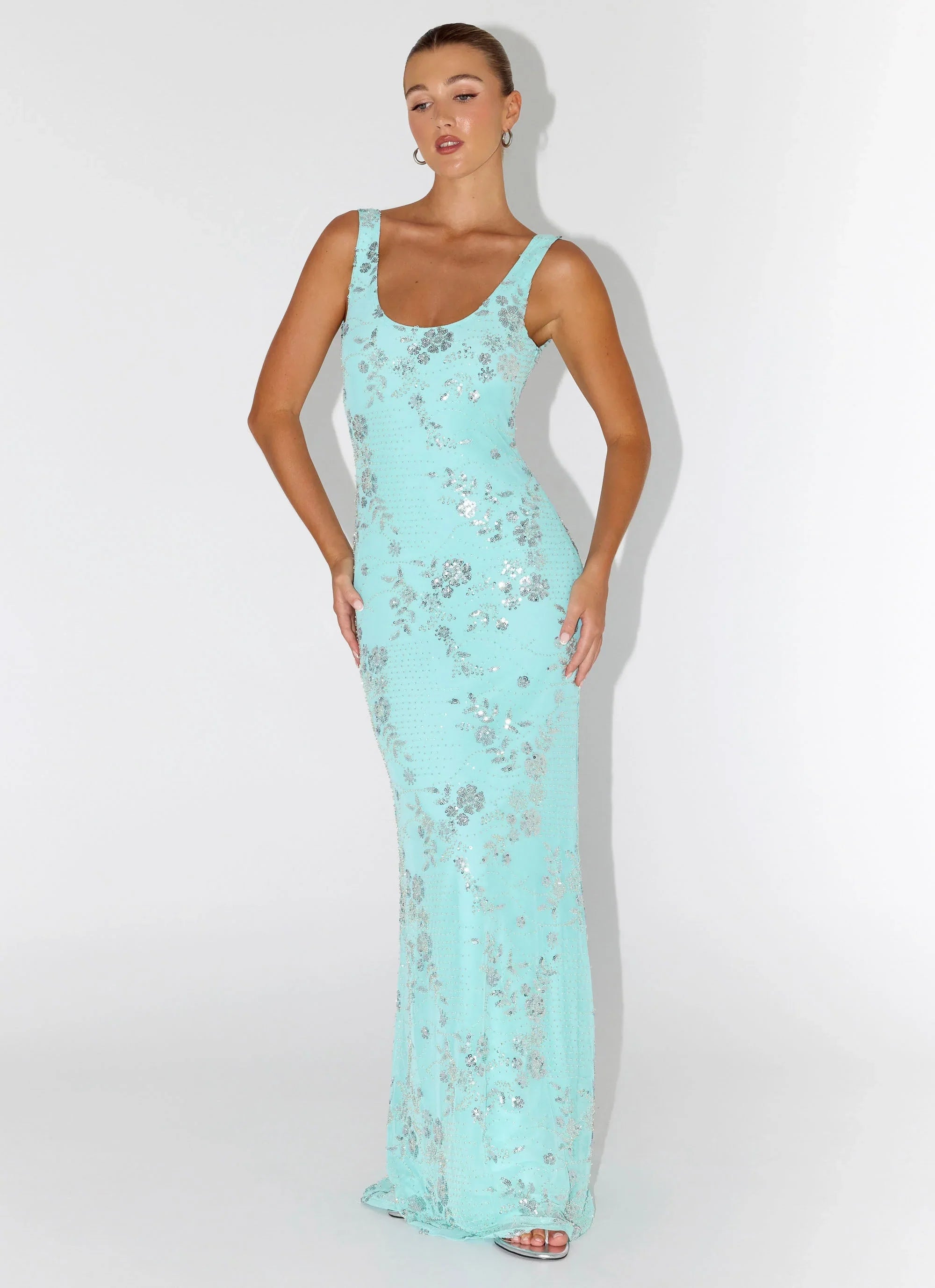Silvana Maxi Dress - Aqua