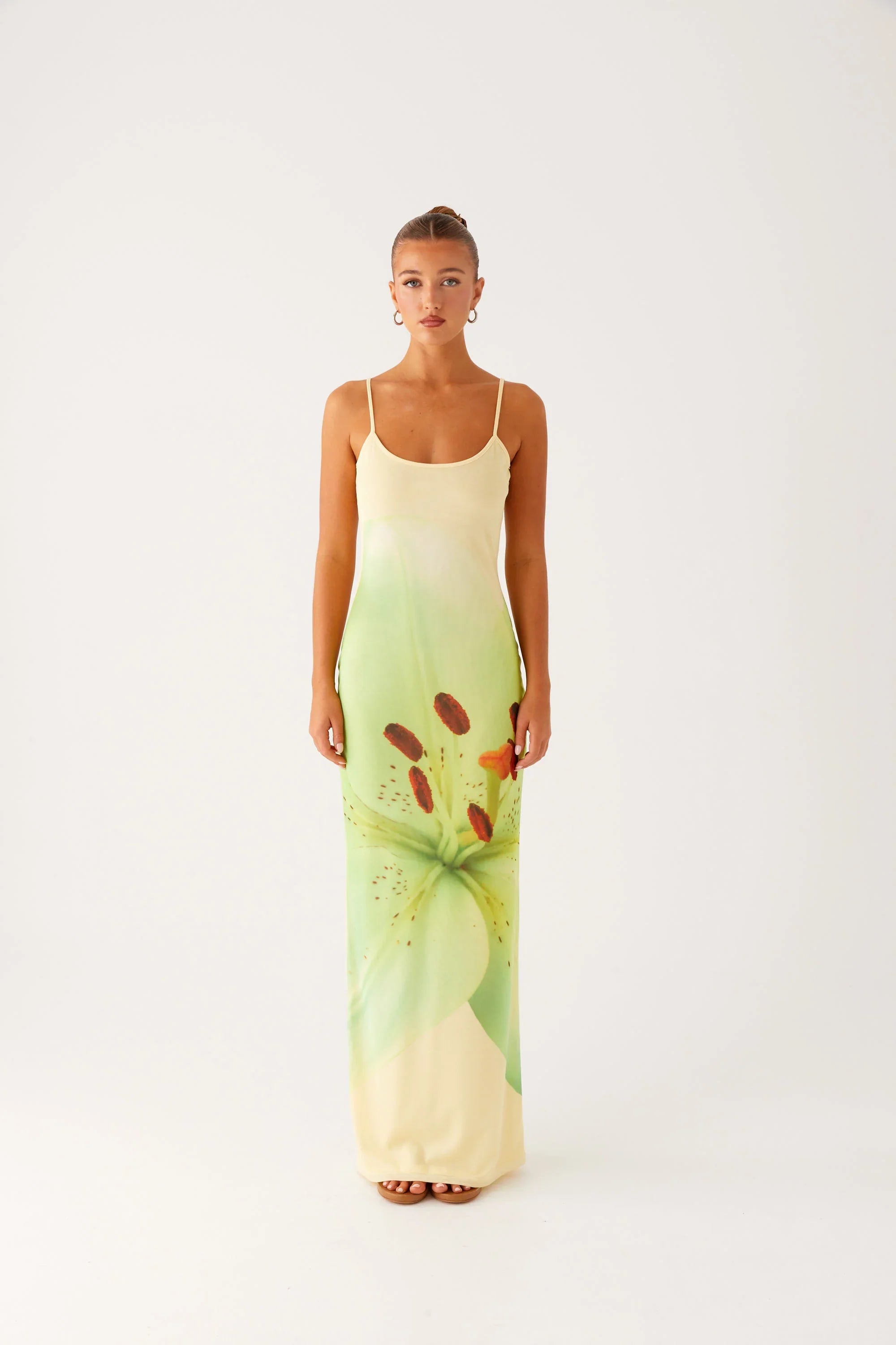 Bad News Mesh Maxi Dress - Yellow Lily