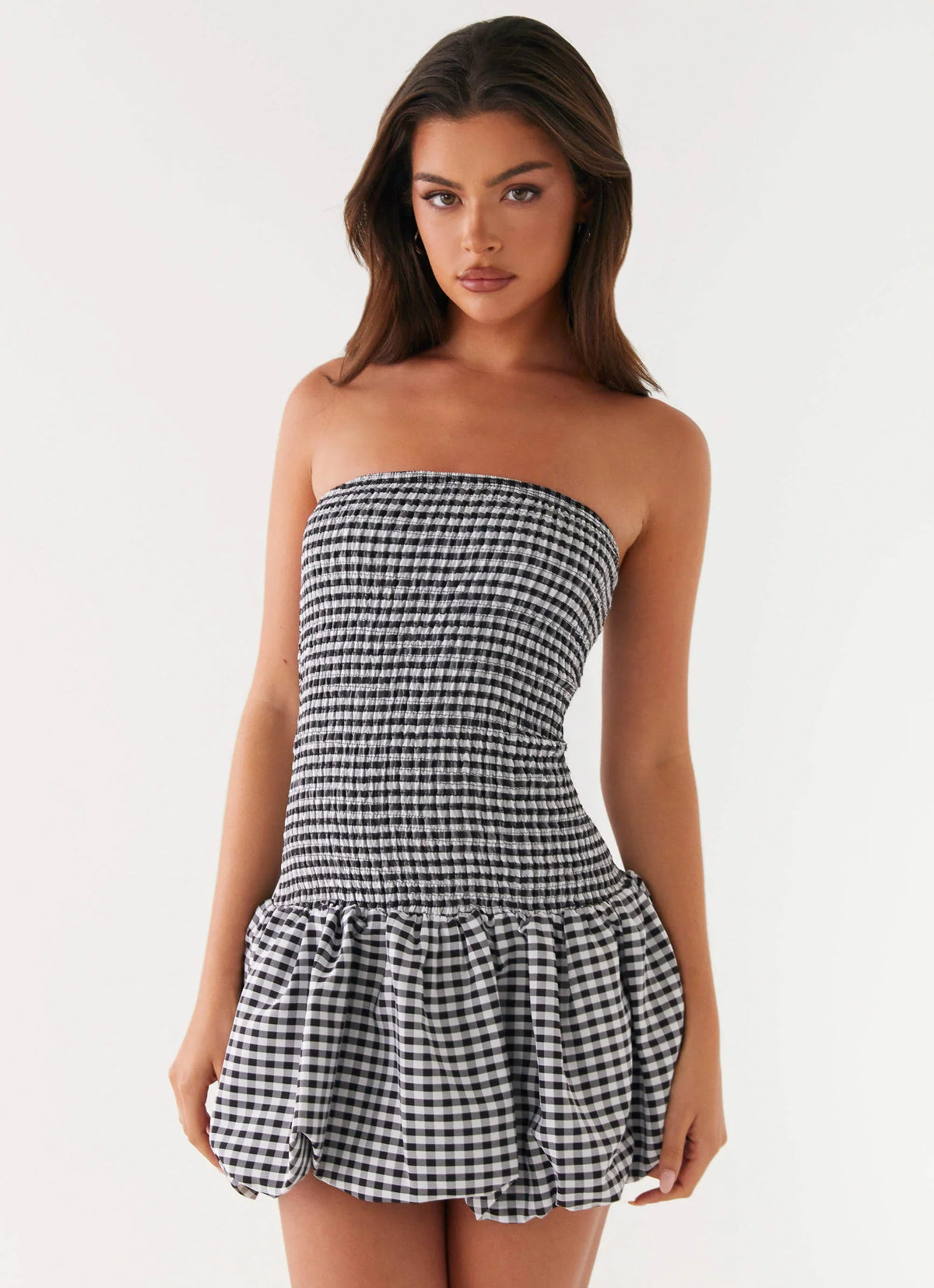 Martell Mini Dress - Black Gingham