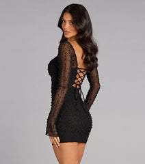 Elise Rhinestone Pearl Mini Dress