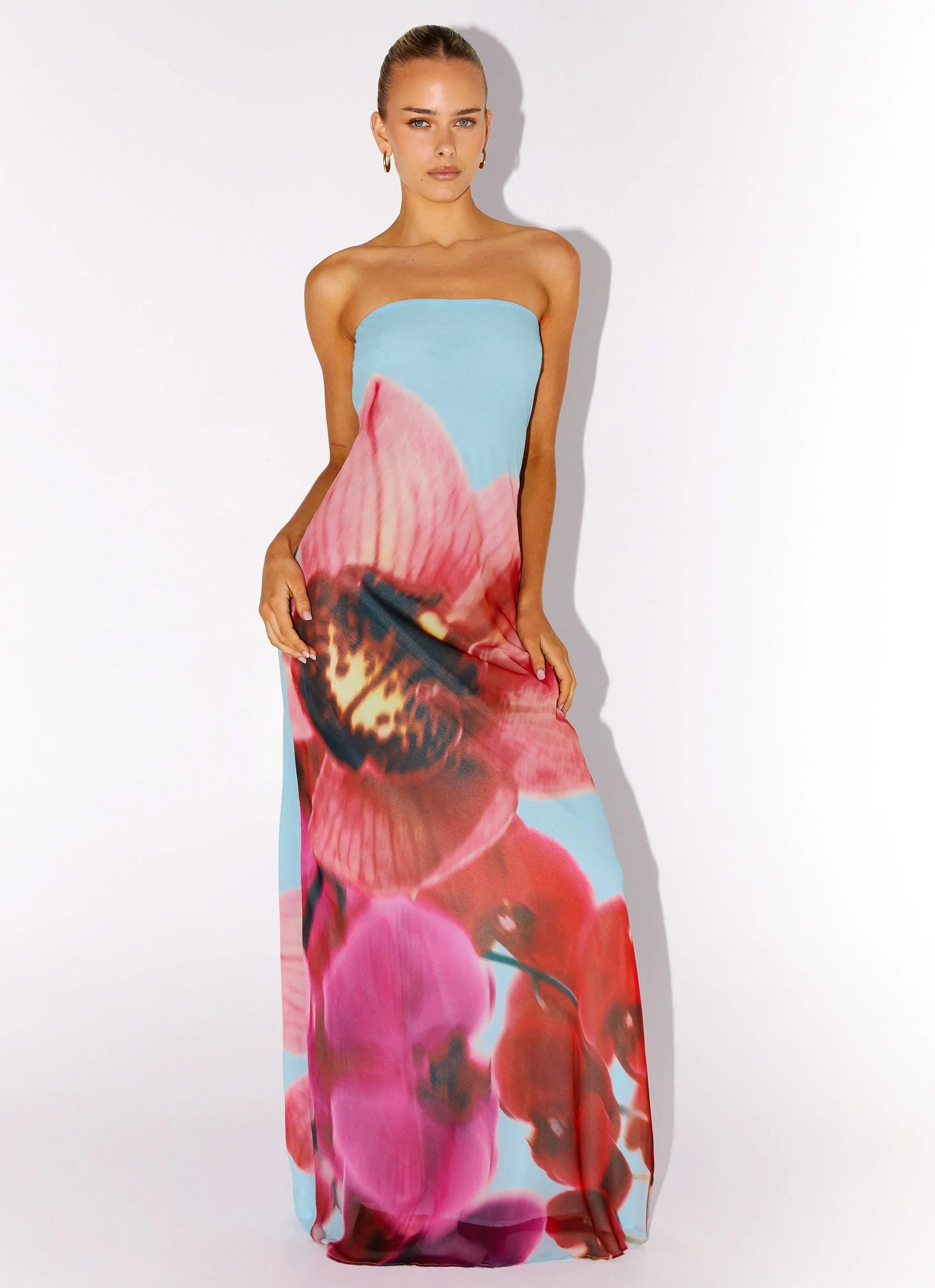 Amelle Maxi Dress - Turquoise Bloom
