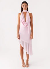 Layna Scarf Midi Dress - Pink