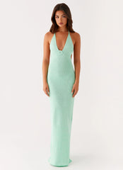 Tropez Knit Maxi Dress - Pastel Green