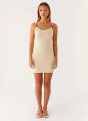 Elaina Knit Mini Dress - Oatmeal