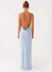Game Player Maxi Dress - Blue
